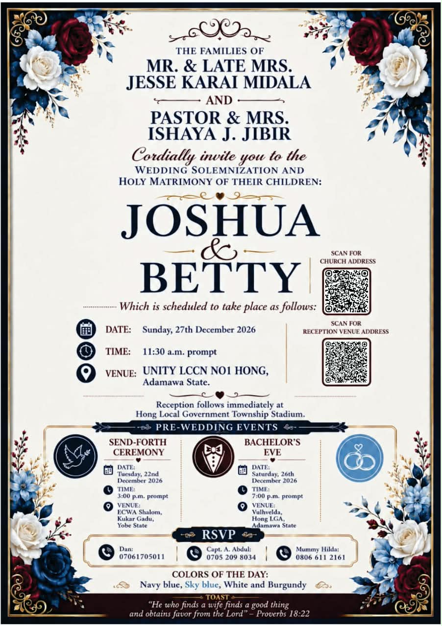 Wedding announcement: Joshua and Betty